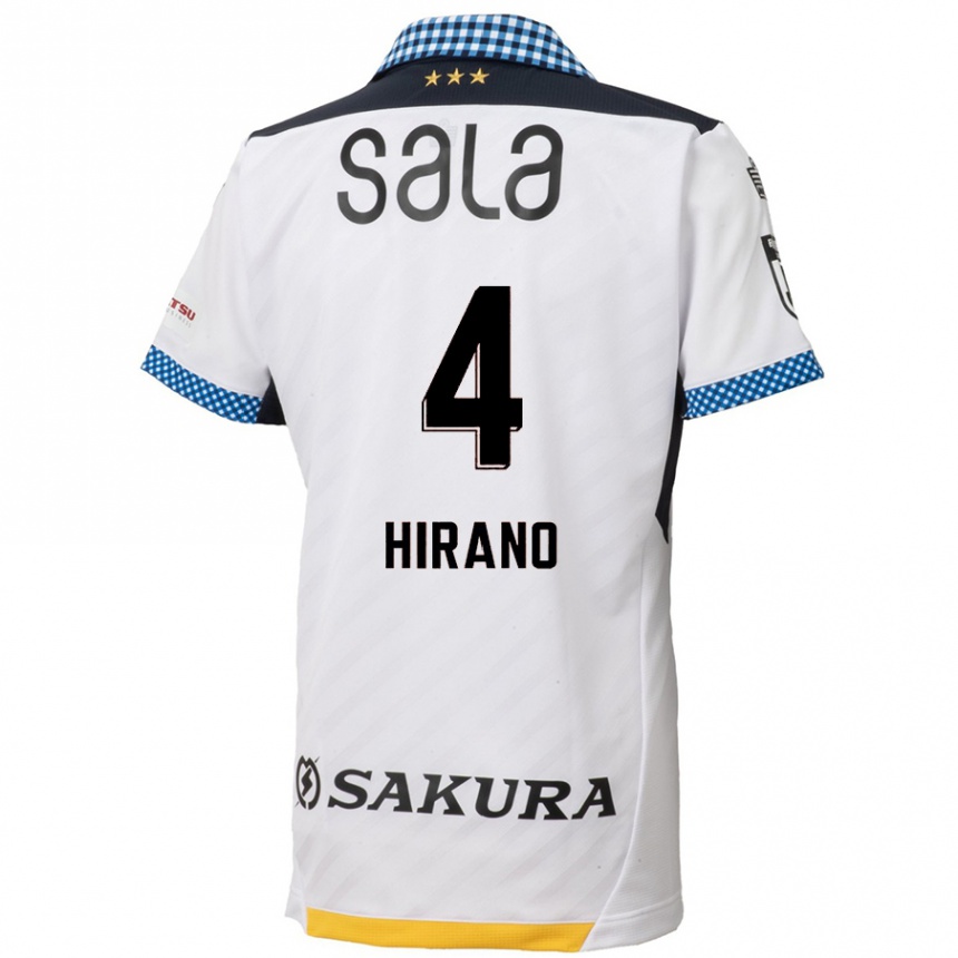 Men Football Rion Hirano #4 White Black Away Jersey 2024/25 T-Shirt Za