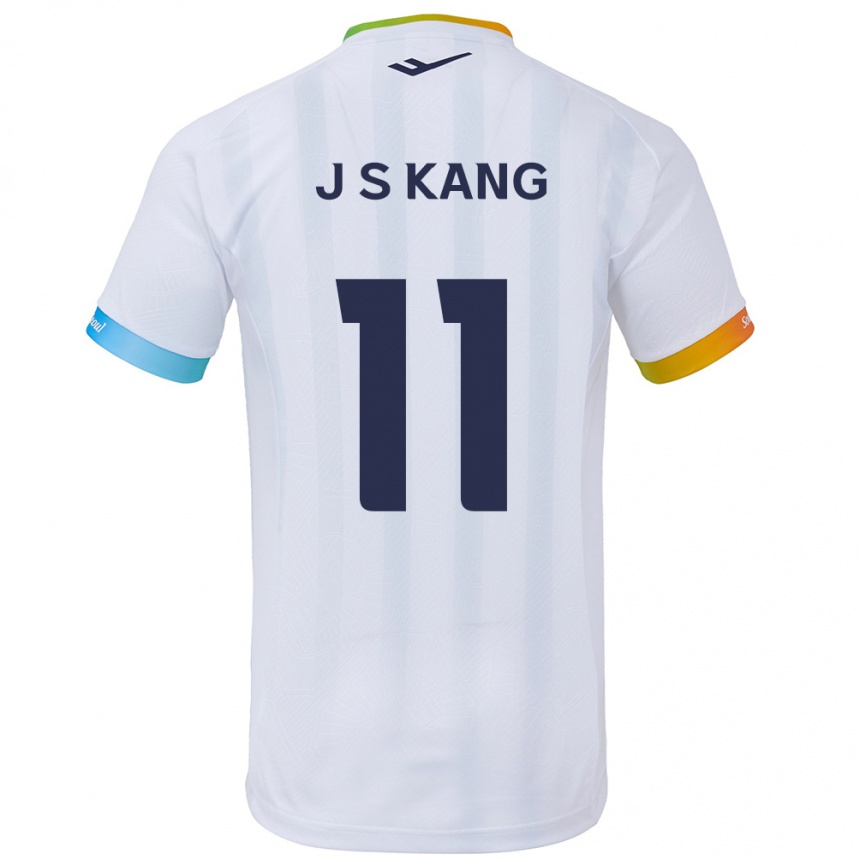 Men Football Seong-Jin Kang #11 White Blue Away Jersey 2024/25 T-Shirt Za