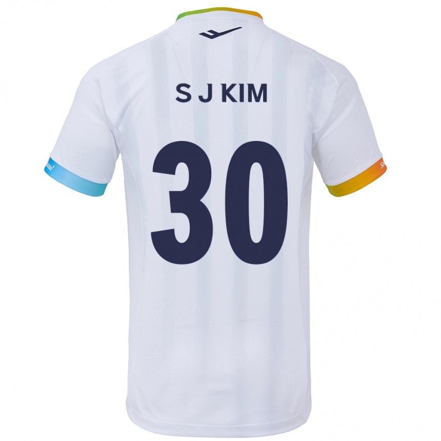 Men Football Ju-Sung Kim #30 White Blue Away Jersey 2024/25 T-Shirt Za