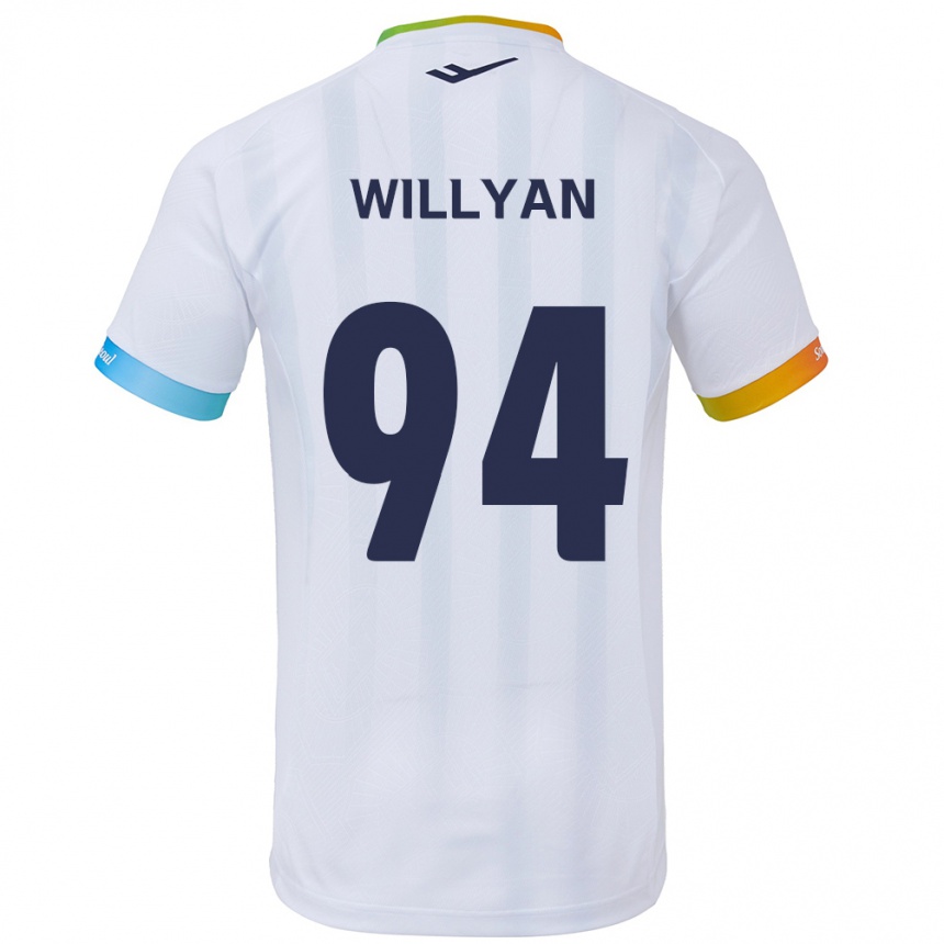 Men Football Willyan #94 White Blue Away Jersey 2024/25 T-Shirt Za