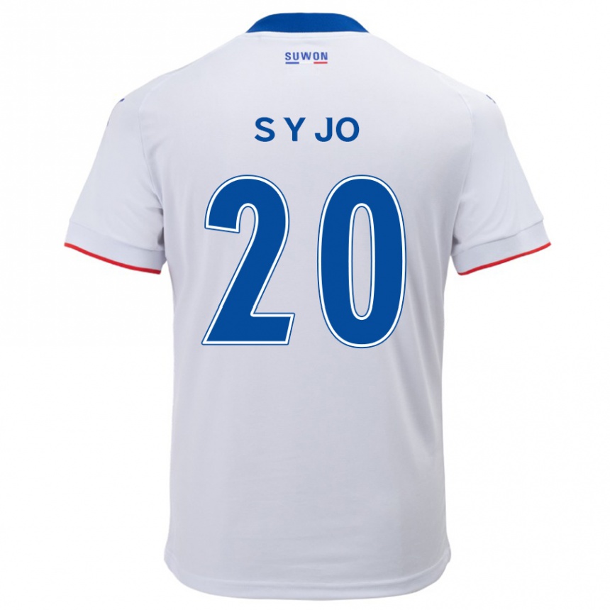 Men Football Yun-Seong Jo #20 White Blue Away Jersey 2024/25 T-Shirt Za