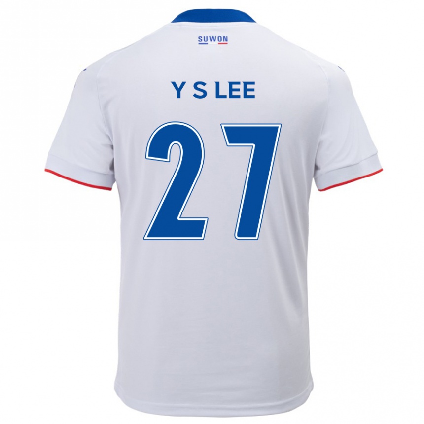 Men Football Shi-Yeong Lee #27 White Blue Away Jersey 2024/25 T-Shirt Za