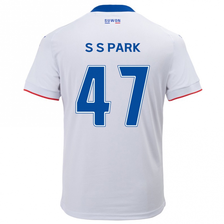 Men Football Seung-Soo Park #47 White Blue Away Jersey 2024/25 T-Shirt Za