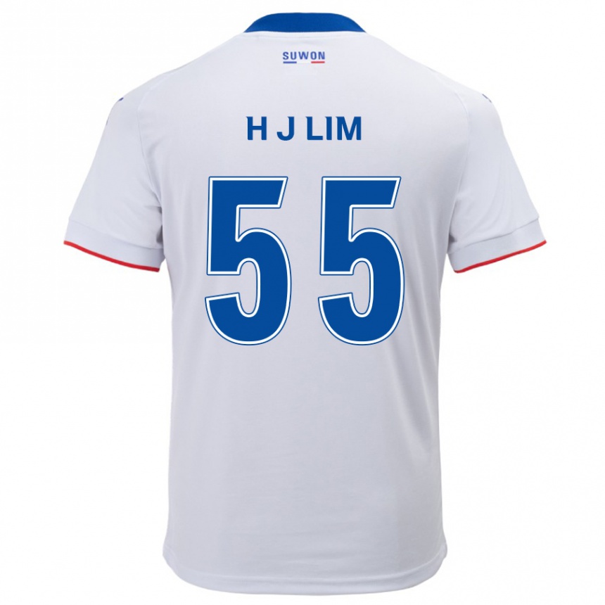 Men Football Ji-Hoon Lim #55 White Blue Away Jersey 2024/25 T-Shirt Za