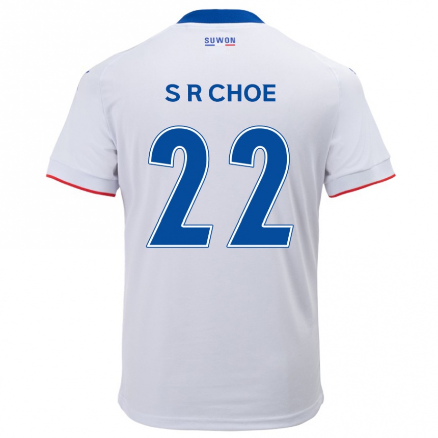 Men Football Ryun-Seong Choe #22 White Blue Away Jersey 2024/25 T-Shirt Za