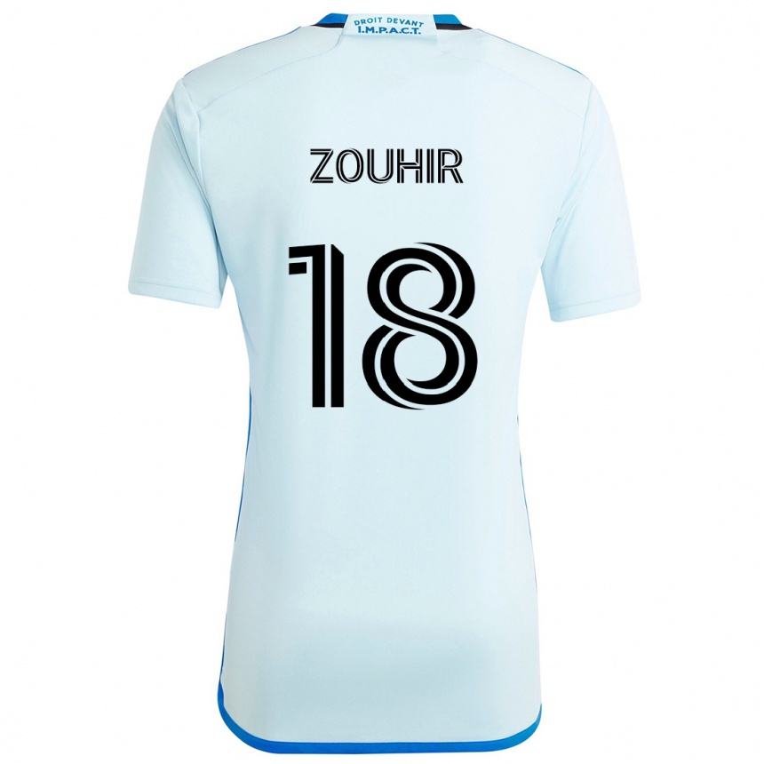 Men Football Rida Zouhir #18 Ice Blue Away Jersey 2024/25 T-Shirt Za