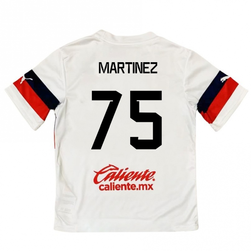 Men Football Isaac Martínez #75 White Red Away Jersey 2024/25 T-Shirt Za