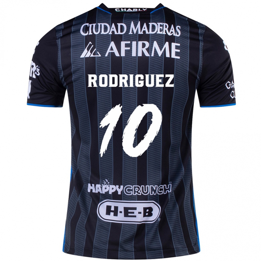 Men Football Lucas Rodríguez #10 White Black Away Jersey 2024/25 T-Shirt Za