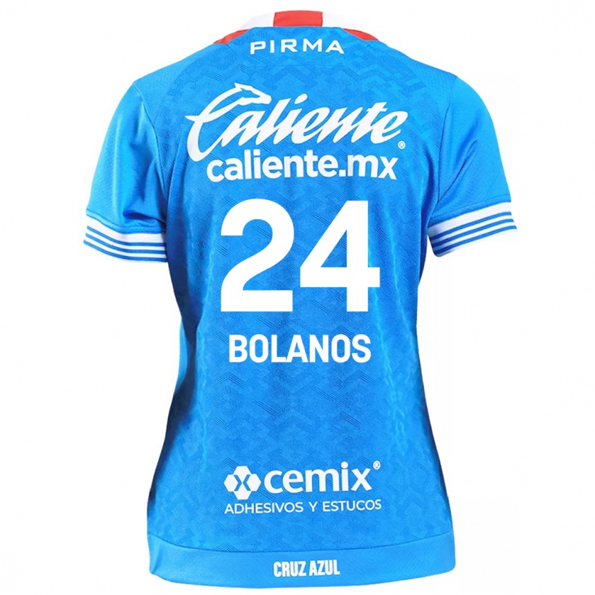 Women Football Jatziry Bolanos #24 Sky Blue Home Jersey 2024/25 T-Shirt Za