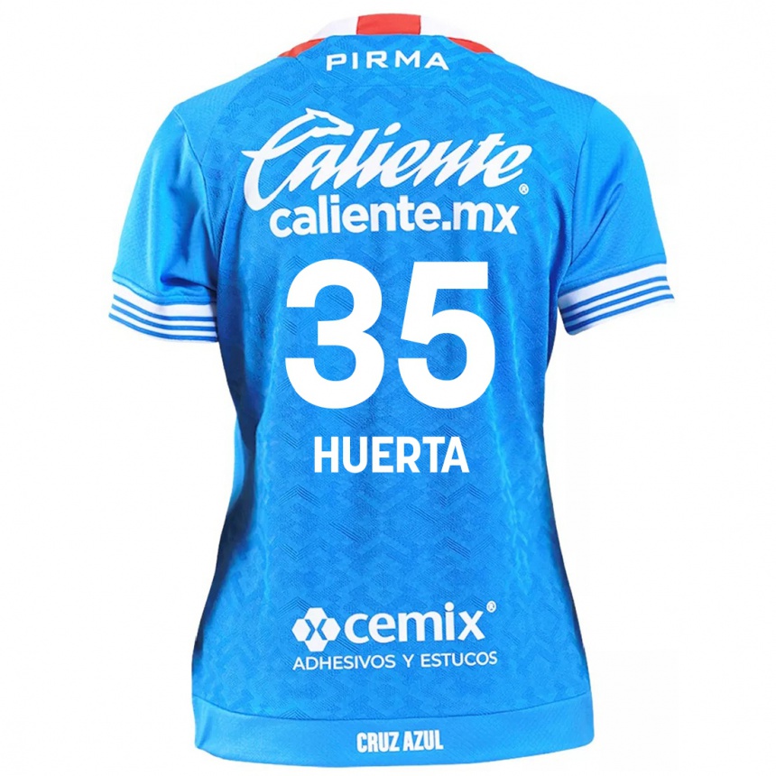 Women Football Renata Huerta #35 Sky Blue Home Jersey 2024/25 T-Shirt Za