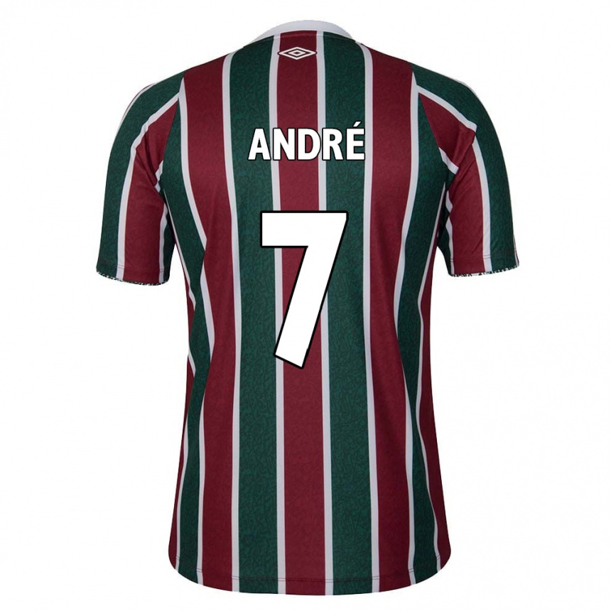 Women Football André #7 Green Maroon White Home Jersey 2024/25 T-Shirt Za