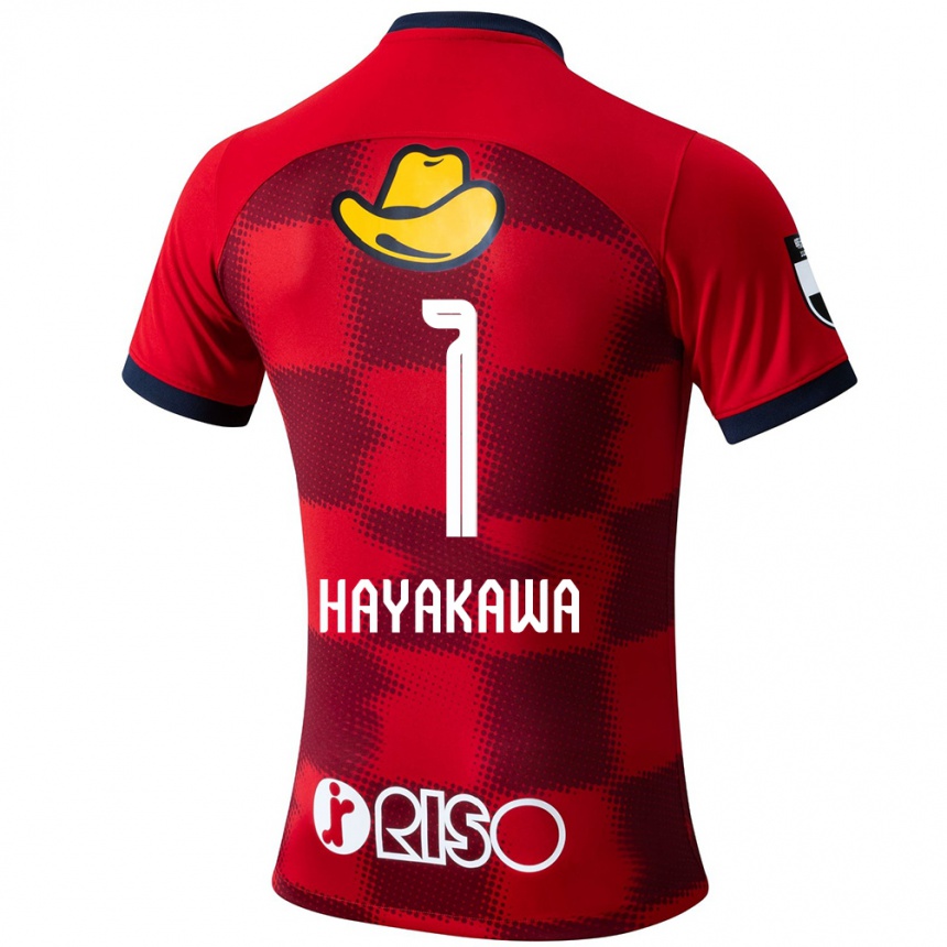 Women Football Tomoki Hayakawa #1 Red Blue White Home Jersey 2024/25 T-Shirt Za