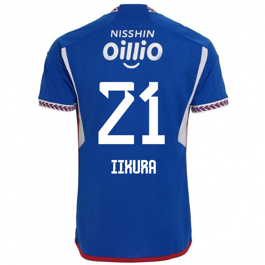 Women Football Hiroki Iikura #21 Blue White Red Home Jersey 2024/25 T-Shirt Za