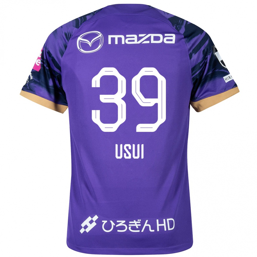 Women Football Haruto Usui #39 Purple White Home Jersey 2024/25 T-Shirt Za