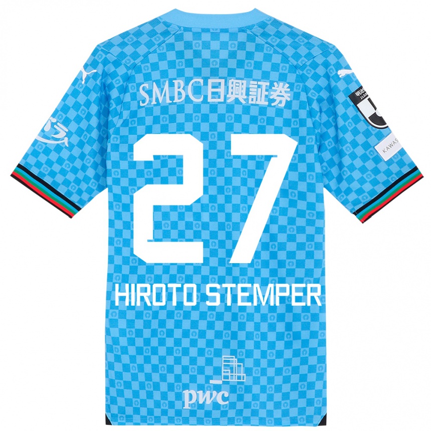 Women Football Luka Hiroto Stemper #27 Azure Blue Home Jersey 2024/25 T-Shirt Za