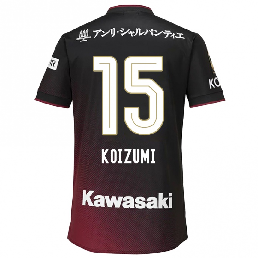 Women Football Fuga Koizumi #15 Black Red Home Jersey 2024/25 T-Shirt Za