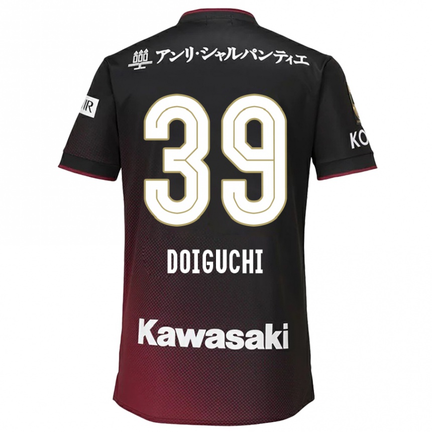 Women Football Ritsu Doiguchi #39 Black Red Home Jersey 2024/25 T-Shirt Za