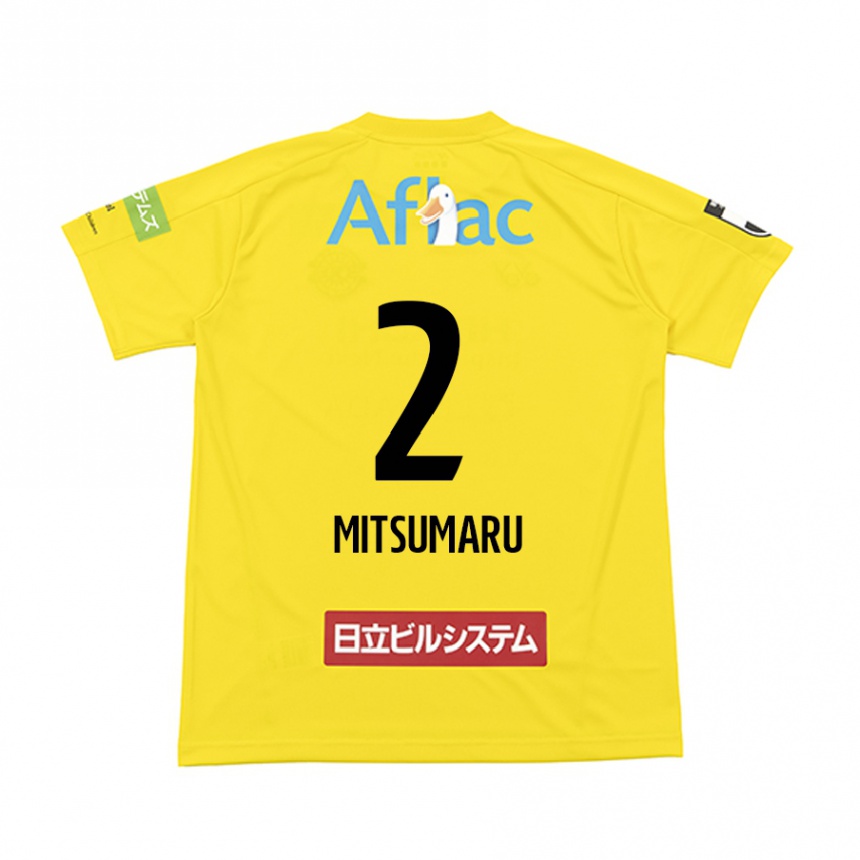 Women Football Hiromu Mitsumaru #2 Yellow Black Home Jersey 2024/25 T-Shirt Za