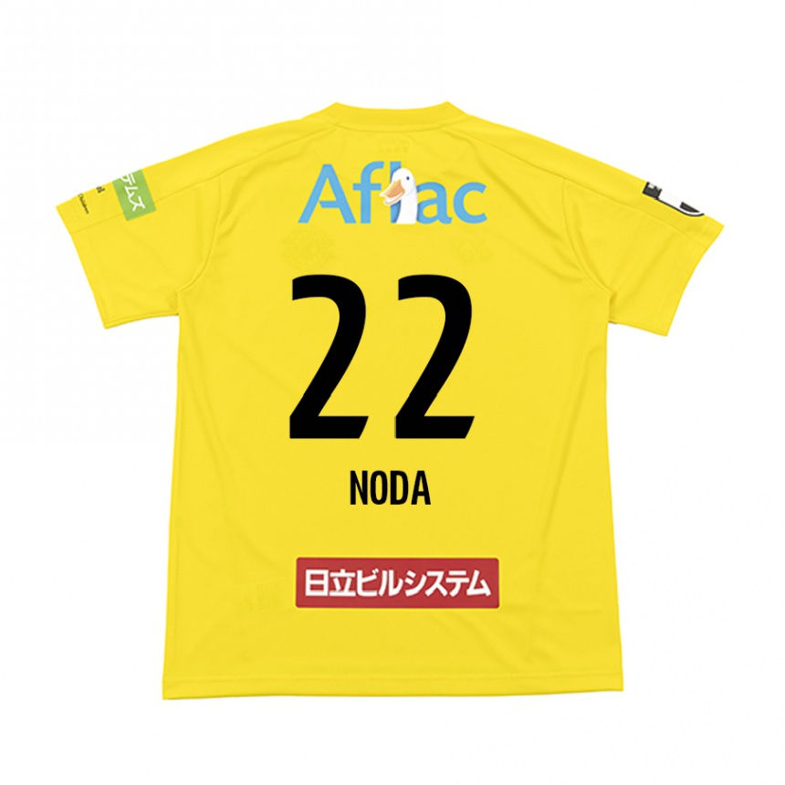 Women Football Hiroki Noda #22 Yellow Black Home Jersey 2024/25 T-Shirt Za