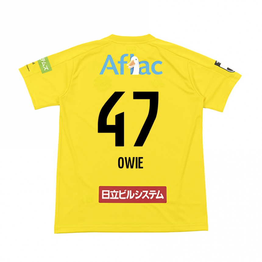 Women Football William Owie #47 Yellow Black Home Jersey 2024/25 T-Shirt Za