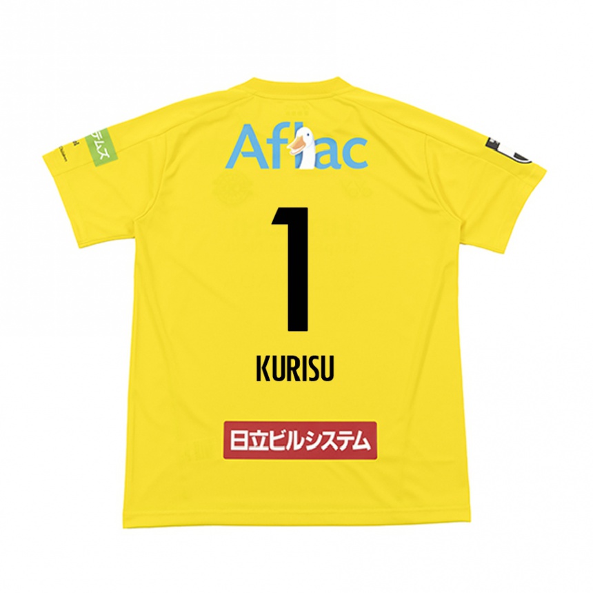 Women Football Daishi Kurisu #1 Yellow Black Home Jersey 2024/25 T-Shirt Za