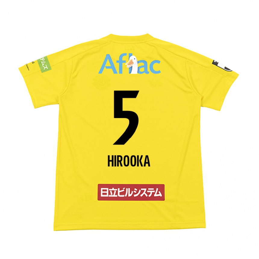 Women Football Eita Hirooka #5 Yellow Black Home Jersey 2024/25 T-Shirt Za