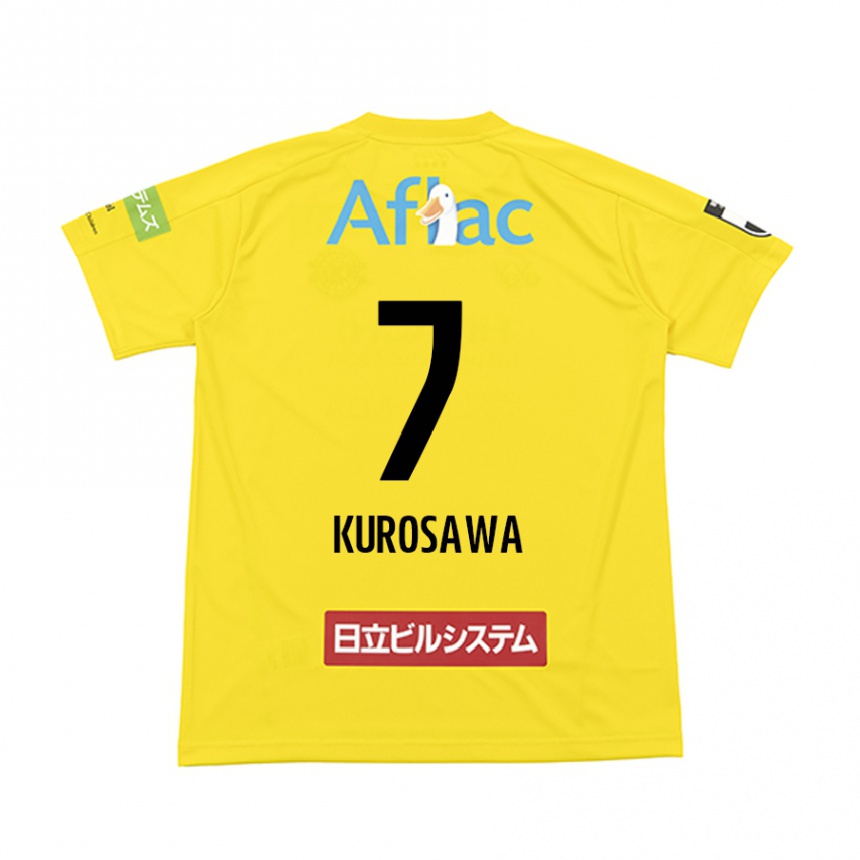 Women Football Shido Kurosawa #7 Yellow Black Home Jersey 2024/25 T-Shirt Za