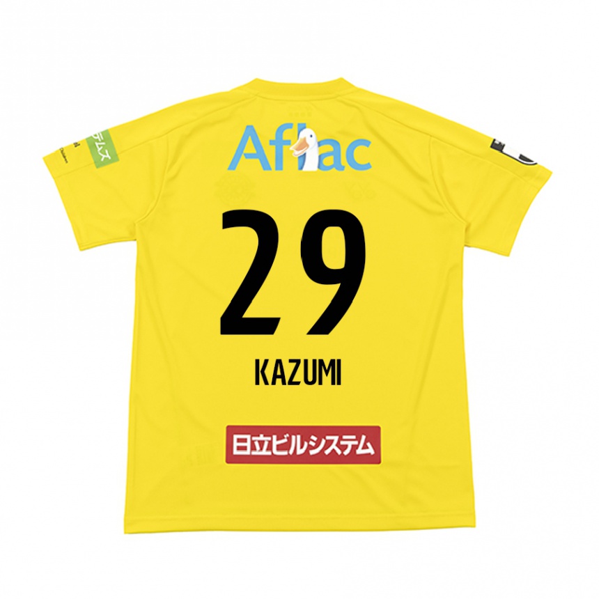 Women Football Takuto Kazumi #29 Yellow Black Home Jersey 2024/25 T-Shirt Za