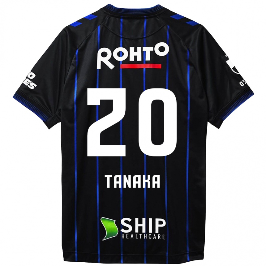 Women Football Hyoga Tanaka #20 Black Blue Home Jersey 2024/25 T-Shirt Za