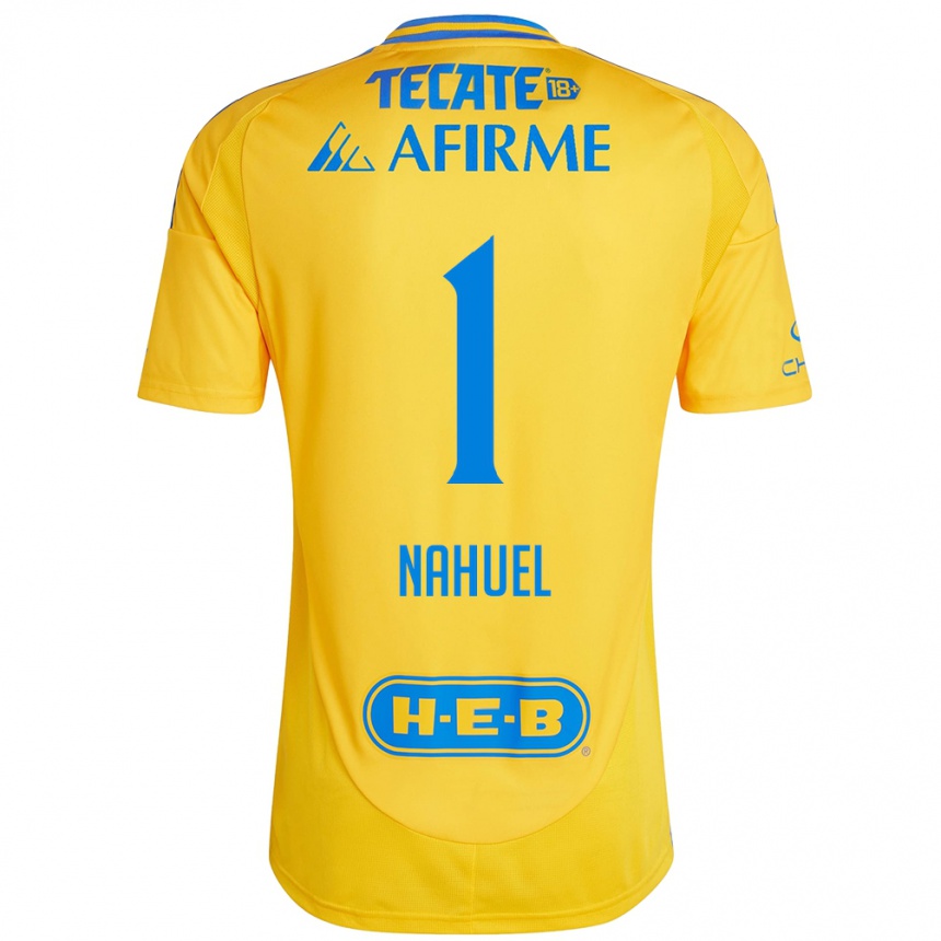 Women Football Nahuel Guzman #1 Gold Yellow Home Jersey 2024/25 T-Shirt Za