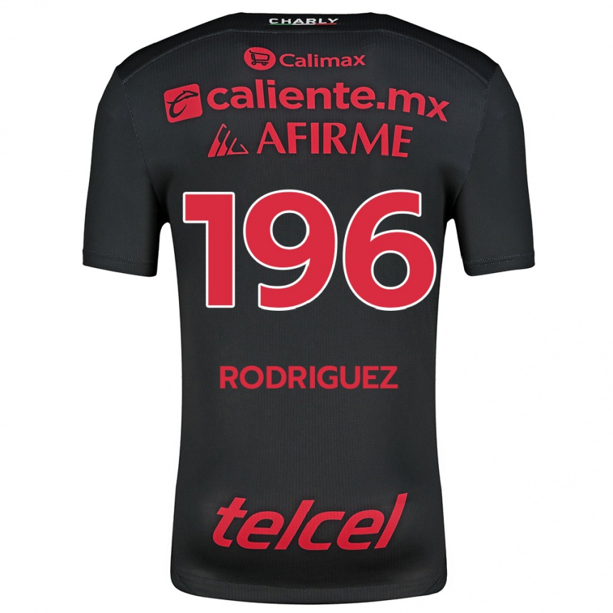 Women Football Prince Rodríguez #196 Black Red Home Jersey 2024/25 T-Shirt Za