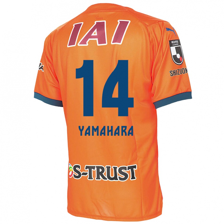 Women Football Reon Yamahara #14 Orange Blue Home Jersey 2024/25 T-Shirt Za