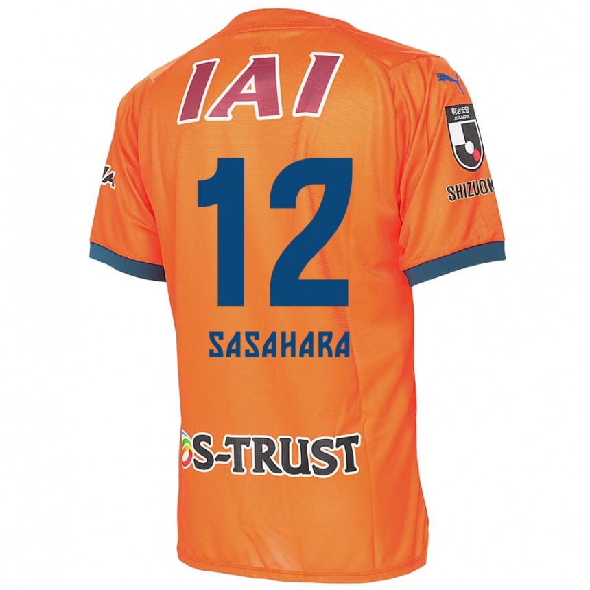 Women Football Kenshin Sasahara #12 Orange Blue Home Jersey 2024/25 T-Shirt Za