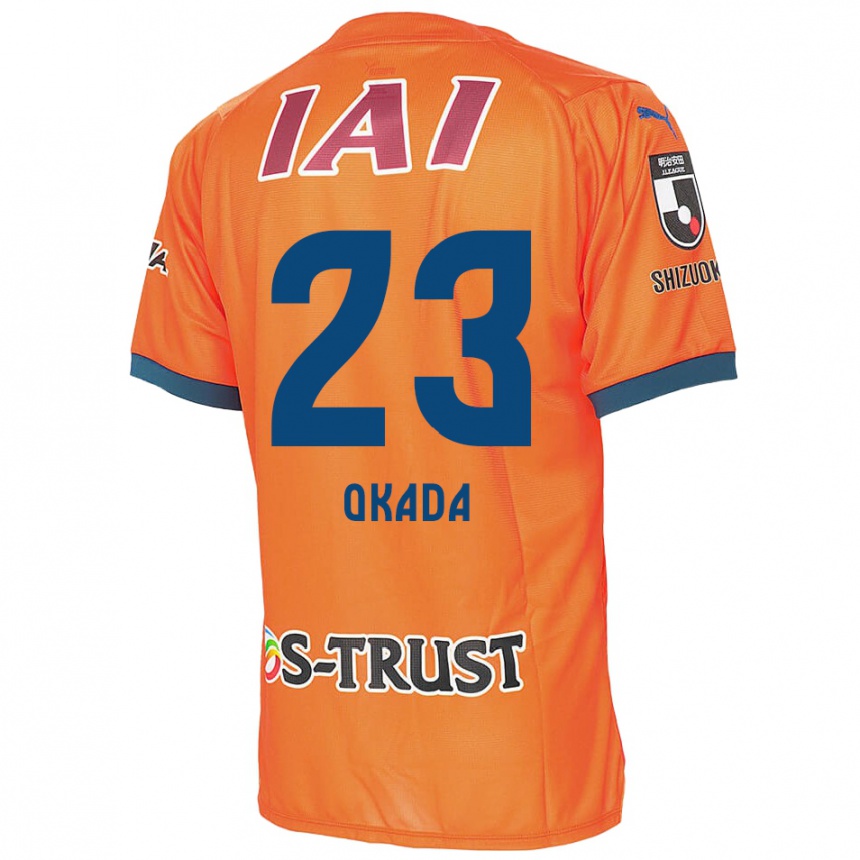 Women Football Shu Okada #23 Orange Blue Home Jersey 2024/25 T-Shirt Za