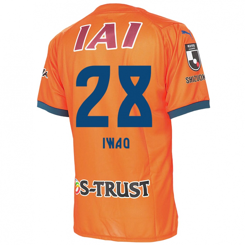 Women Football Takeru Iwao #28 Orange Blue Home Jersey 2024/25 T-Shirt Za