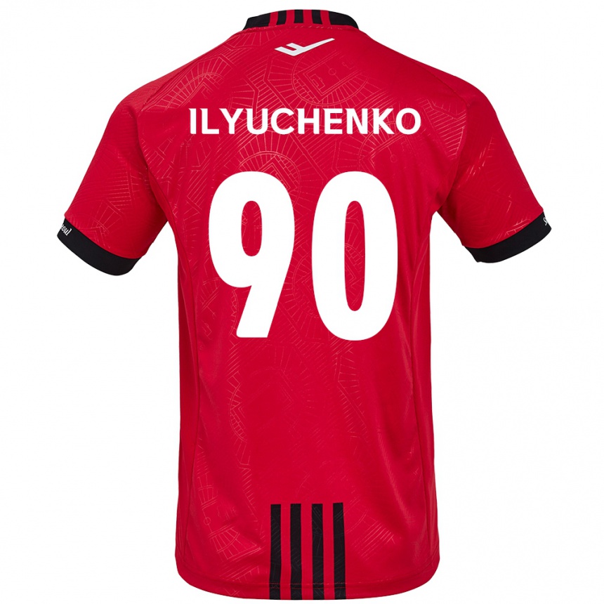 Women Football Stanislav Ilyuchenko #90 Red Black Home Jersey 2024/25 T-Shirt Za