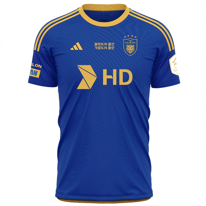 Women Football Ui-Jun Hwang #20 Blue Yellow Home Jersey 2024/25 T-Shirt Za