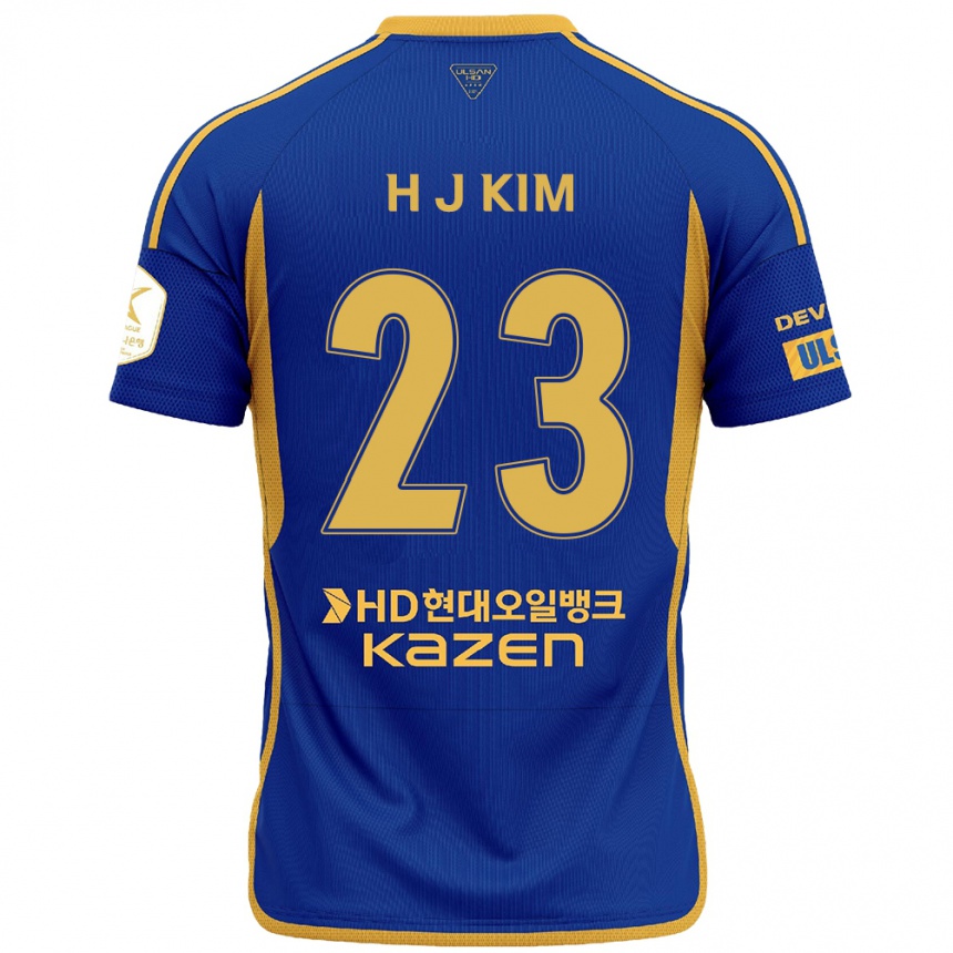 Women Football Ju-Hwan Kim #23 Blue Yellow Home Jersey 2024/25 T-Shirt Za