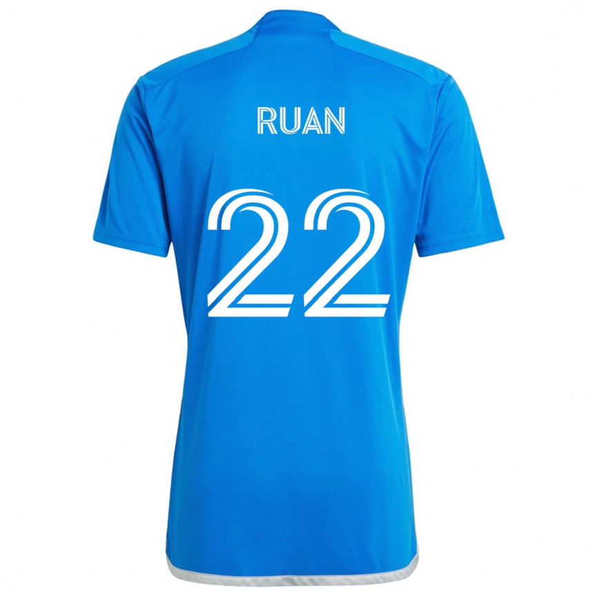 Women Football Ruan #22 Blue White Home Jersey 2024/25 T-Shirt Za