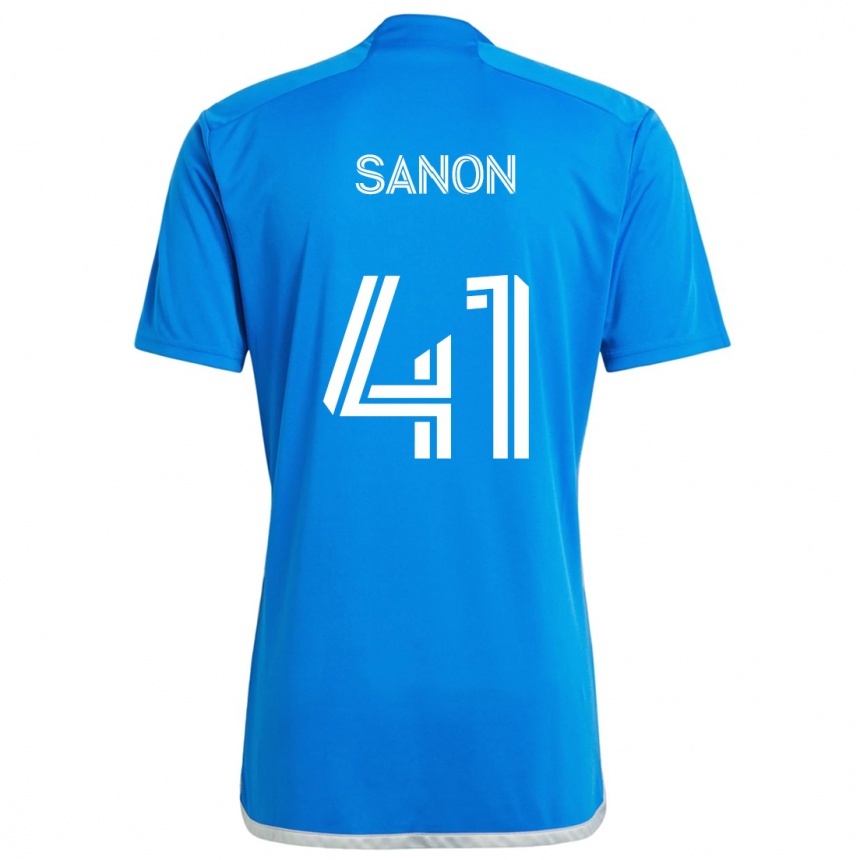 Women Football Jérémy Sanon #41 Blue White Home Jersey 2024/25 T-Shirt Za