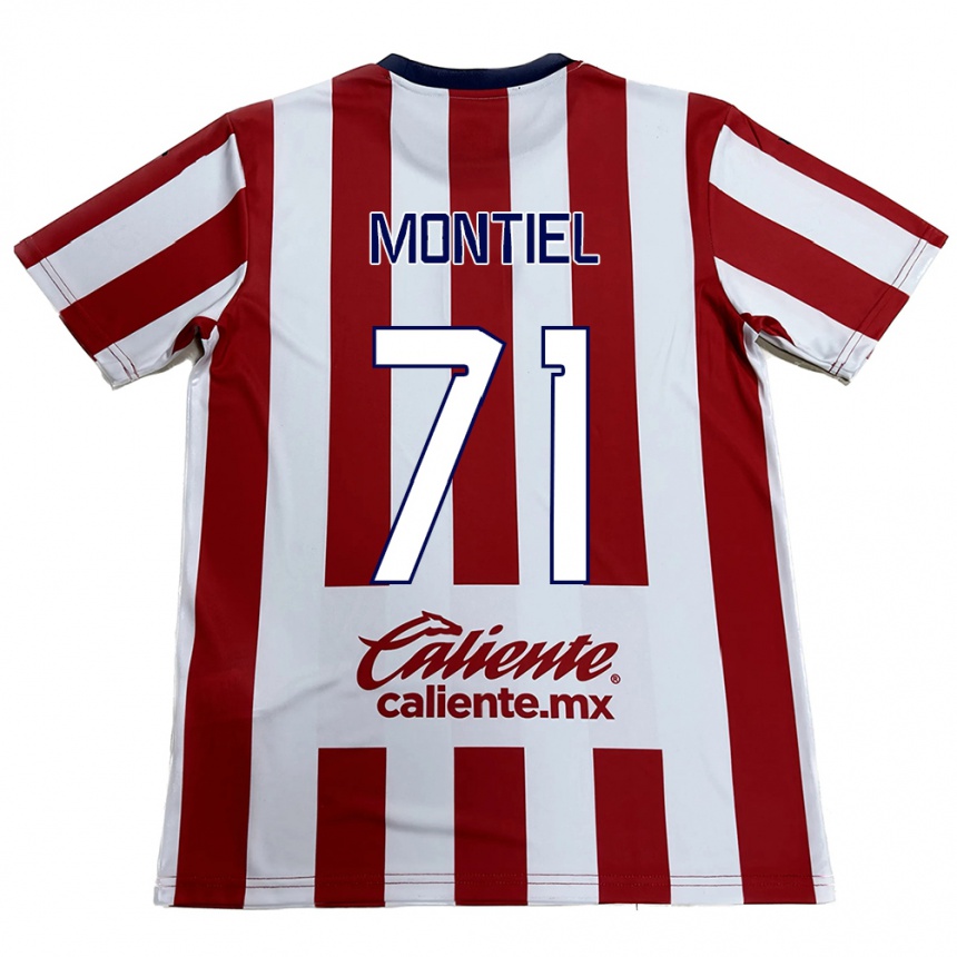 Women Football Erick Montiel #71 Red White Home Jersey 2024/25 T-Shirt Za