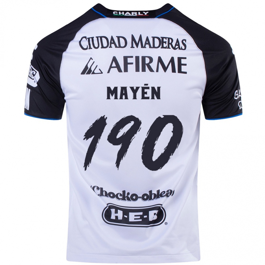 Women Football Eduardo Mayén #190 Black Blue Home Jersey 2024/25 T-Shirt Za