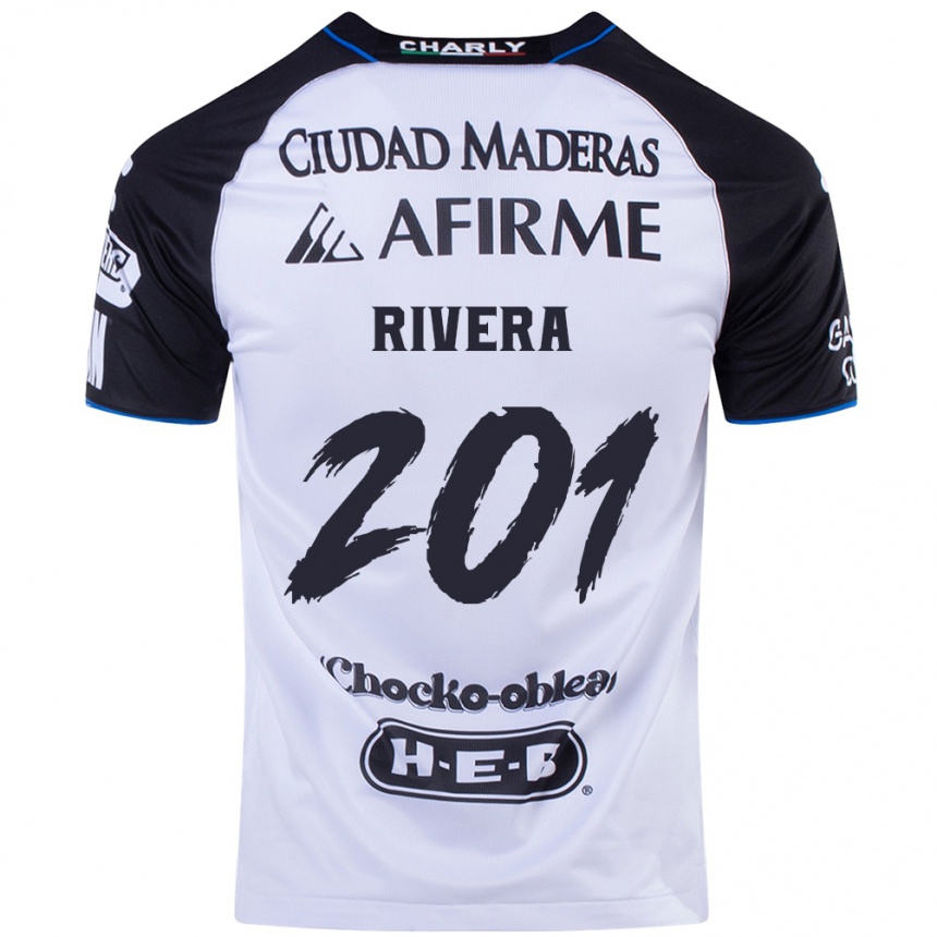 Women Football Christian Rivera #201 Black Blue Home Jersey 2024/25 T-Shirt Za