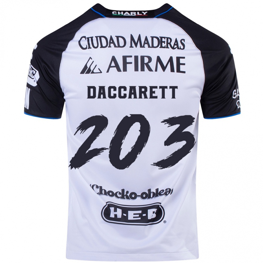 Women Football Juan Daccarett #203 Black Blue Home Jersey 2024/25 T-Shirt Za