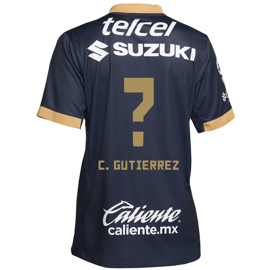 Women Football Carlos Gutiérrez #0 Obsidian Gold White Away Jersey 2024/25 T-Shirt Za