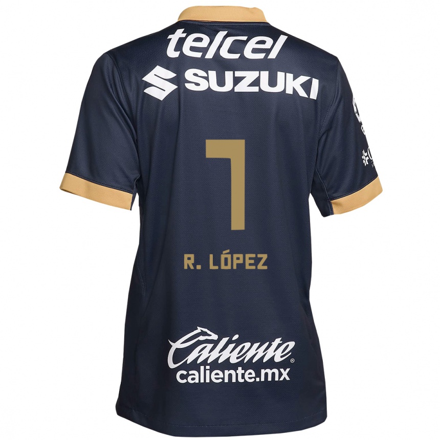 Women Football Rodrigo López #7 Obsidian Gold White Away Jersey 2024/25 T-Shirt Za