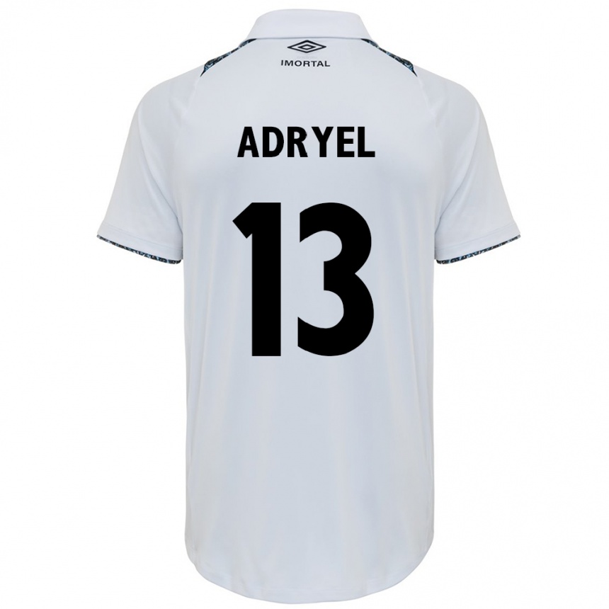 Women Football Adryel #13 White Blue Away Jersey 2024/25 T-Shirt Za