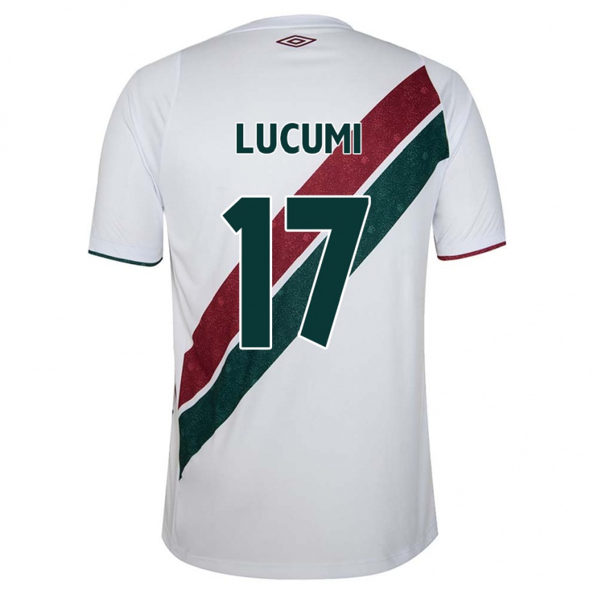 Women Football Jan Lucumi #17 White Green Maroon Away Jersey 2024/25 T-Shirt Za