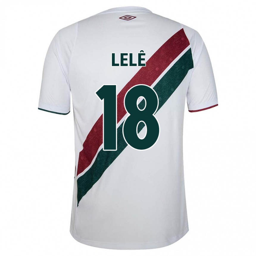 Women Football Lelê #18 White Green Maroon Away Jersey 2024/25 T-Shirt Za