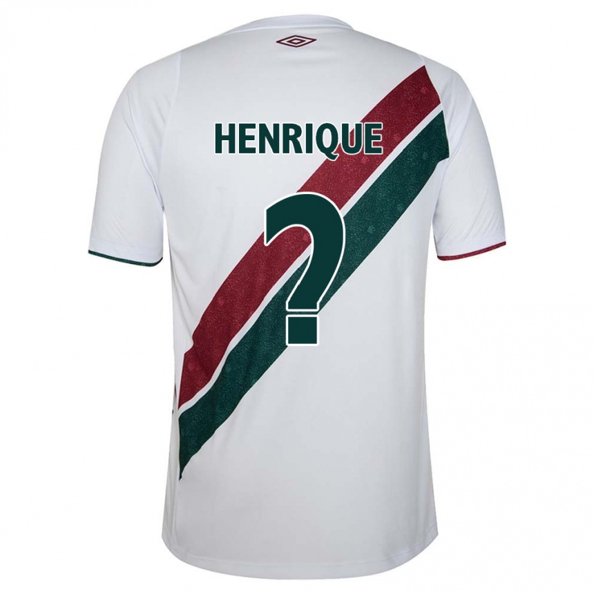 Women Football Henrique #0 White Green Maroon Away Jersey 2024/25 T-Shirt Za